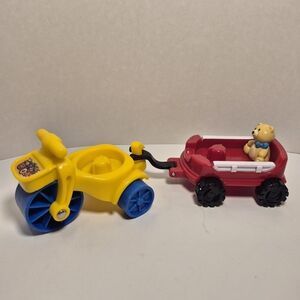 Fisher Price Little People Tricycle And Teddy Bear Wagon 2001